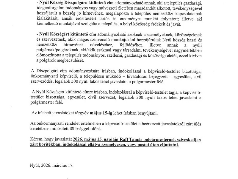 Felh&iacute;v&aacute;s javaslatt&eacute;telre