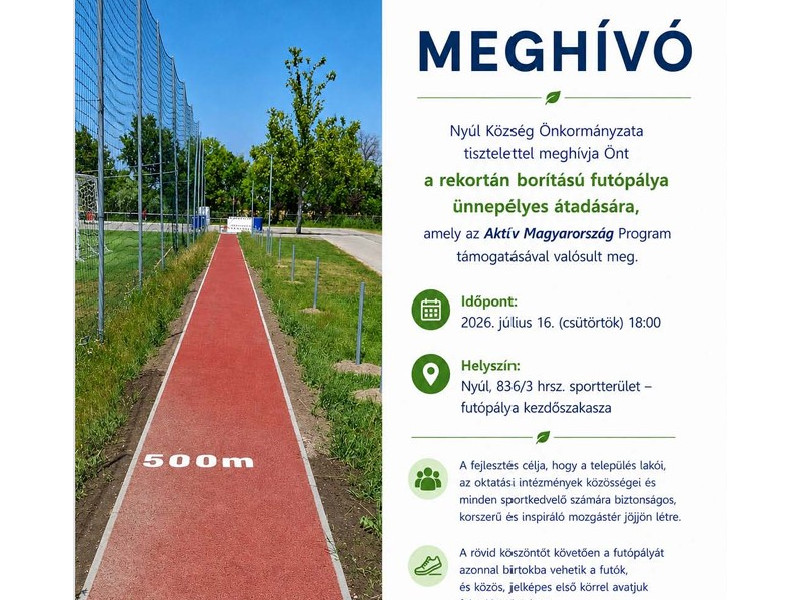 Fut&oacute;p&aacute;lya &aacute;tad&aacute;sa 2026.07.16. - 18h
